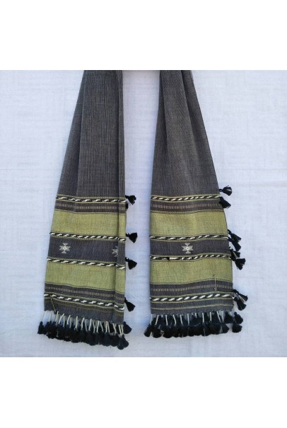 Cotton Stole- Hand Weaving